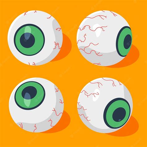 Premium Vector | Cartoon eyes for halloween vector set isolated on background