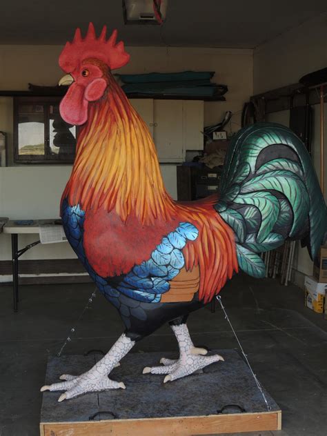 Giant rooster sculpture, side view by bigladymonster on DeviantArt