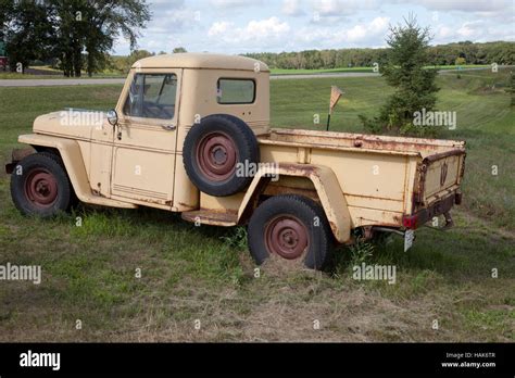 Old vintage Willys Jeep Pickup Truck for sale at Pixie Woods Sales Stock Photo: 127041623 - Alamy