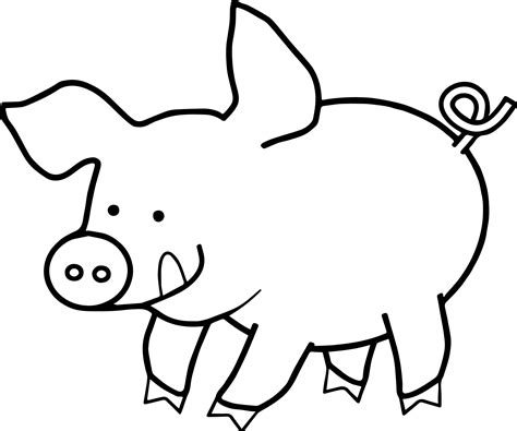 Simple Pig Drawing at GetDrawings | Free download