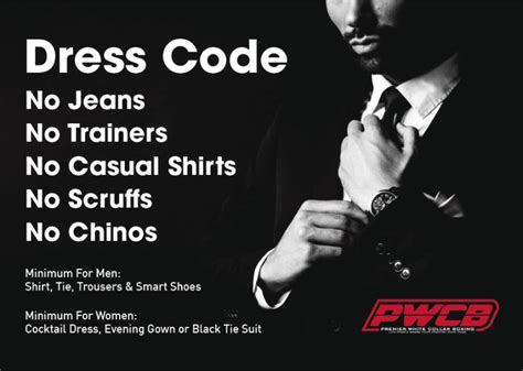 Dress Code | Premier White Collar Boxing