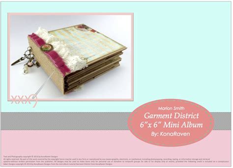 Garment District 6 X 6 Mini Album TUTORIAL - Etsy