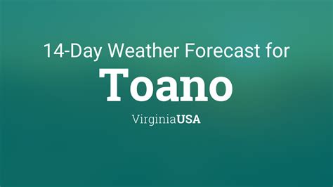 Toano, Virginia, USA 14 day weather forecast