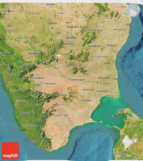 Tamil Nadu Satellite Map – Map Of California Coast Cities