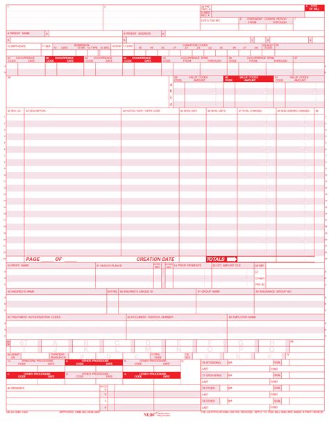 Free Fillable Ub 04 Claim Form - Printable Forms Free Online