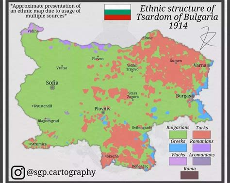 Ethnic map of Bulgaria, 1914. by sgp.cartography - Maps on the Web