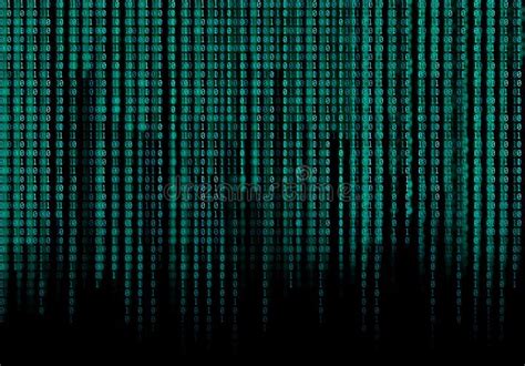 Binary Code Matrix Background Stock Illustration - Illustration of code ...