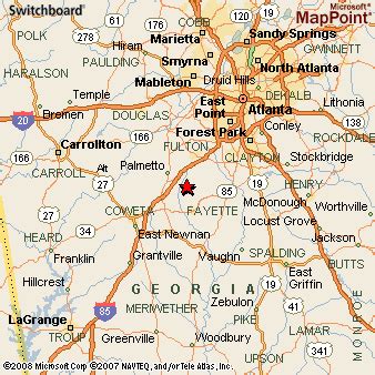 Tyrone, Georgia Area Map & More