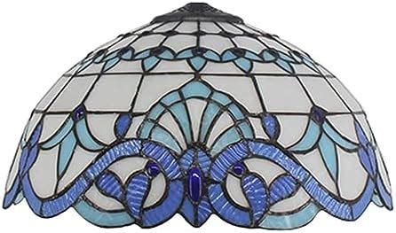 Errzom 16-Inch Tiffany Style Lamp Shade Replacement Only, Floral Stained Glass Lampshade ...