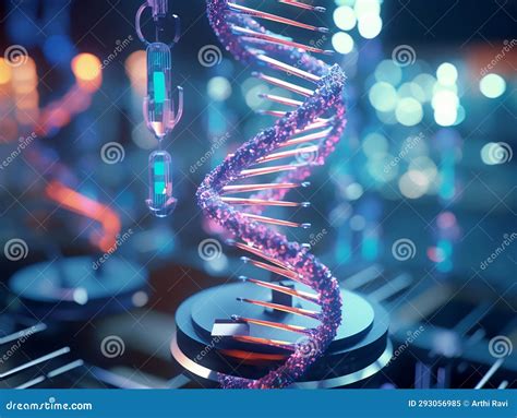 DNA Sequencing As Seen Under a Microscope Stock Illustration ...