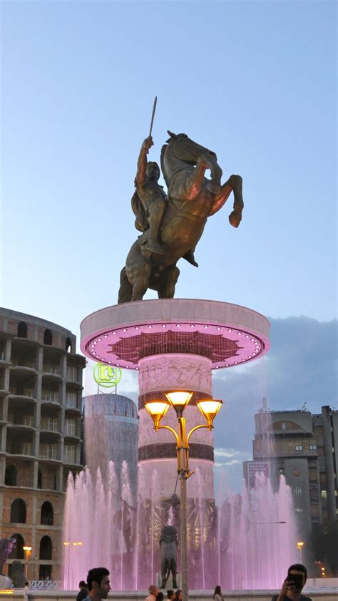 Equestrian statue of Alexander the Great in Skopje Macedonia