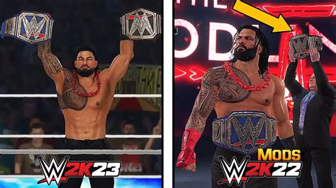 WWE 2K23 vs WWE 2K22 Mods! - Graphic (Entrance) Comparison - YouTube