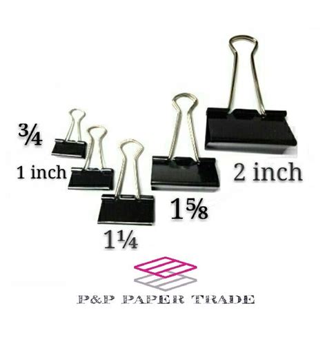 P&P Binder Clips (3/4, 1inch, 1 1/4, 1 5/8 and 2 inches) 12pcs/box | Lazada PH