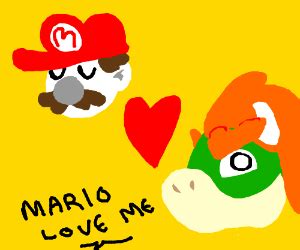 Mario saves bowser instead of Peach - Drawception