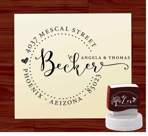 Custom address stamp SELF INKING save the date personalized