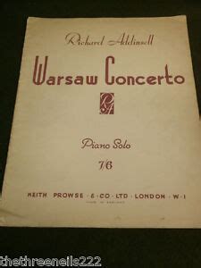 ORIGINAL SHEET MUSIC - RICHARD ADDINSELL - WARSAW CONCERTO - PIANO SOLO | eBay