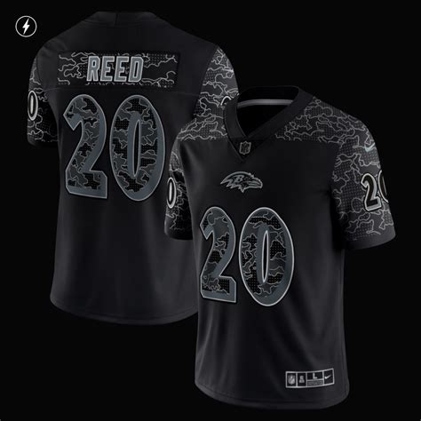 Men's Baltimore Ravens Ed Reed Nike Black Retired Player RFLCTV Limited ...