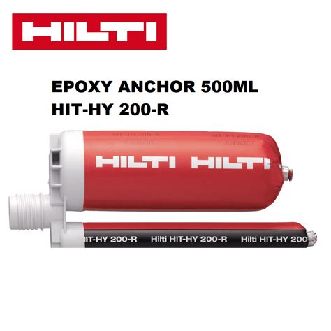 HILTI HIT-HY 200-R ADHESIVE ANCHOR 500ML | Lazada