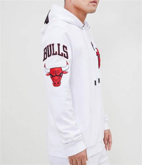 Fleece White Chicago Bulls Hoodie - Jackets Masters