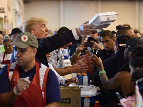 Trump pitches in at shelter for Harvey victims | MPR News