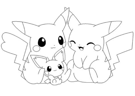 Pokemon Eevee And Pikachu Coloring Pages - Lovely Eevee And Pikachu ...