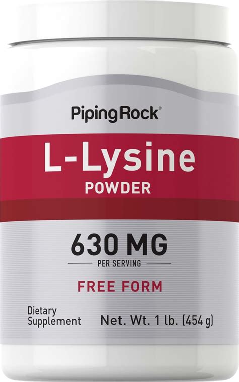 L-Lysine Powder 1 lb. (454 g) | 100% Pure Powder | Benefits ...