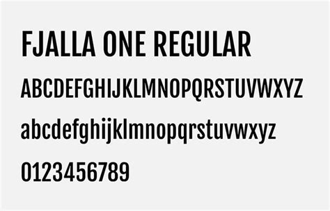 Fjalla One Font Free Download | Fonty Fonts