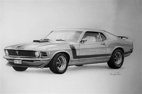 Ford Mustang Boss 302 - Drawing by Per-Svanstrom on DeviantArt