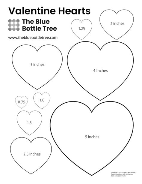 Valentine Heart Printable ClipArt - The Blue Bottle Tree