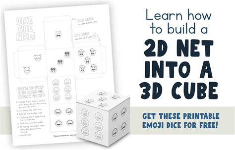 Net of a Cube Folding Tutorial + Free Printable and Bonus Game - That's So Montessori