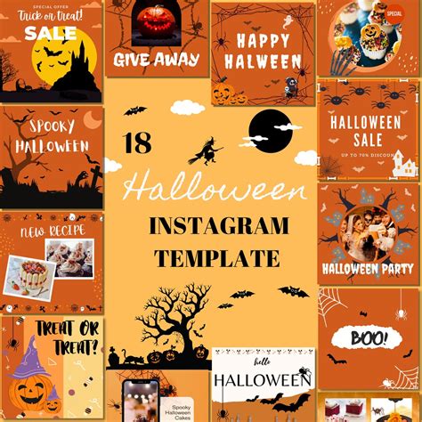 Halloween Instagram Template Halloween Instagram Feed - Etsy