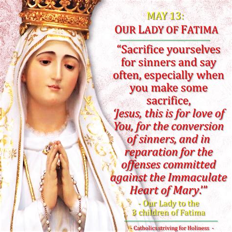 Our Lady Of Fatima Prayer Card - THE SHOOT