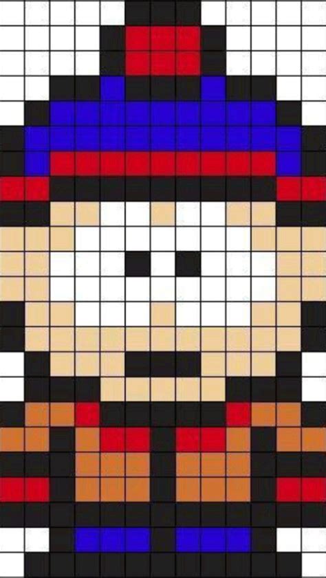 pixel stan marsh in 2023 | Pixel art pattern, Easy pixel art, Pixel art