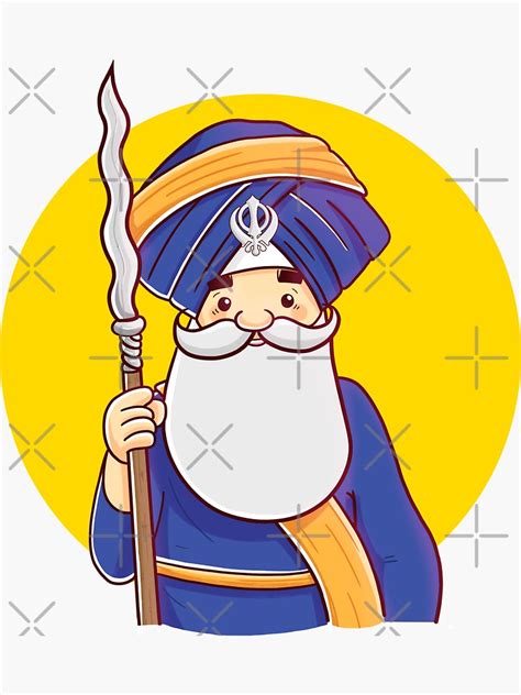 "Sikh Cartoon" Sticker for Sale by Mirakipulart | Redbubble