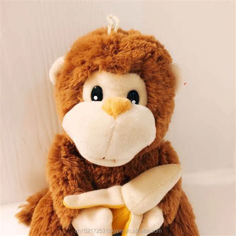 Custom Stuffed Monkey Holding A Banana For Kids Plush Toy Or Pendant - Buy Monkey Stuffed Toy ...