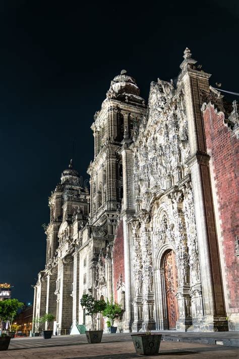 Mexico City Metropolitan Cathedral at Night Stock Photo - Image of historic, downtown: 161757882