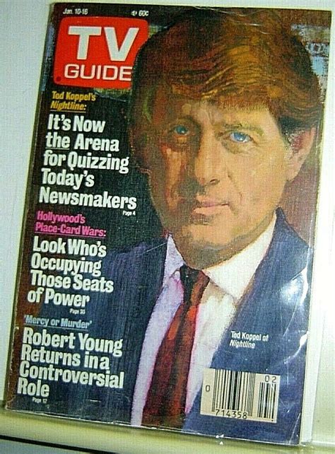 TV GUIDE Jan 10 1987 So Texas Ed TED KOPPEL of NIGHTLINE Cover art ...