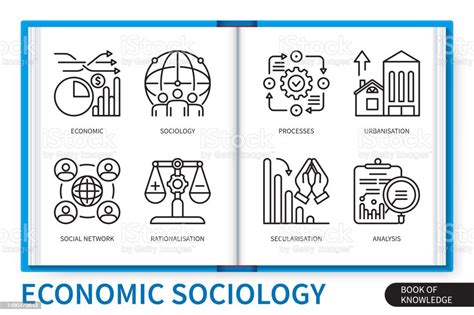 Economic Sociology Infographics Linear Icons Collection Stock Illustration - Download Image Now ...