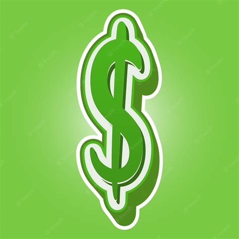 Premium Vector | A green dollar sign with a green background.