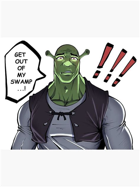 "Buff Shrek Meme" Art Print by ToomyWoomy | Redbubble