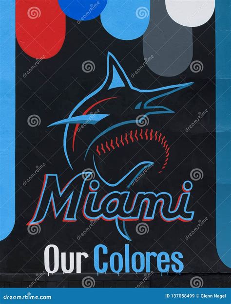 Miami Marlins new colors editorial stock image. Image of colors - 137058499