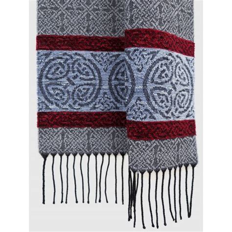 Celtic Knot Scarf Blue Gray Red Scotland | The Shepherd's Knot