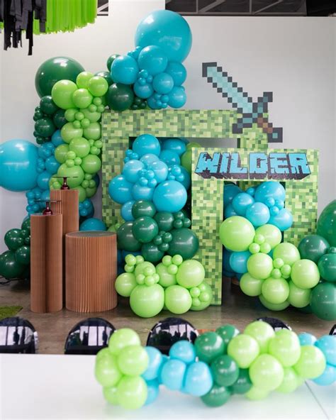 Modern Minecraft Theme in 2023 | Minecraft birthday decorations, Diy minecraft birthday party ...