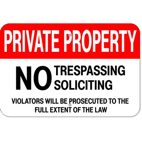 Private Property Aluminum Sign | 12" x 18" - Customsigns.com