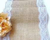 Items similar to Burlap and lace table runner Wedding table runner rustic wedding table linens ...