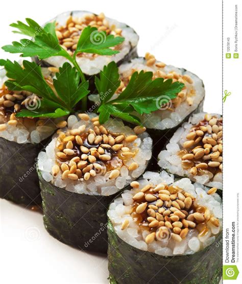 Eel Roll stock image. Image of maki, asian, isolated - 12078143