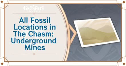 All Fossil Locations in The Chasm: Underground Mines | Genshin Impact｜Game8