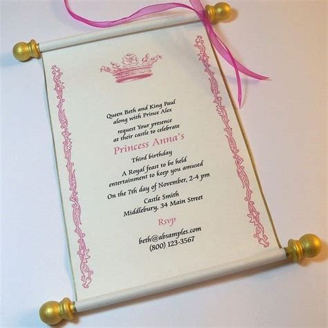 Invitation royale | Fiesta de princesas, Princess invitation y Invitaciones de cumpleaños