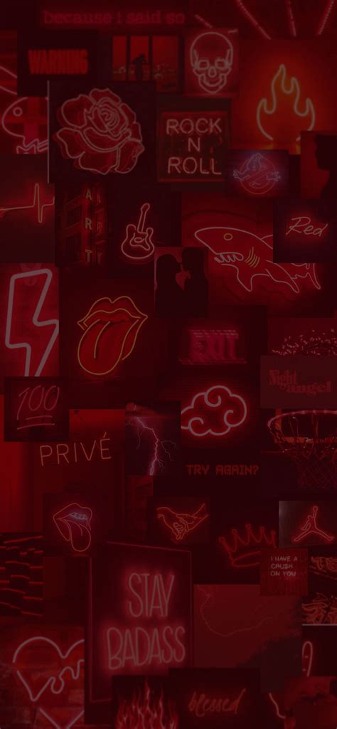 Neon Red Aesthetic Wallpaper HD for iPhone - Red Aesthetic Wallpaper 4k