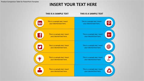 Powerpoint Comparison Table Template